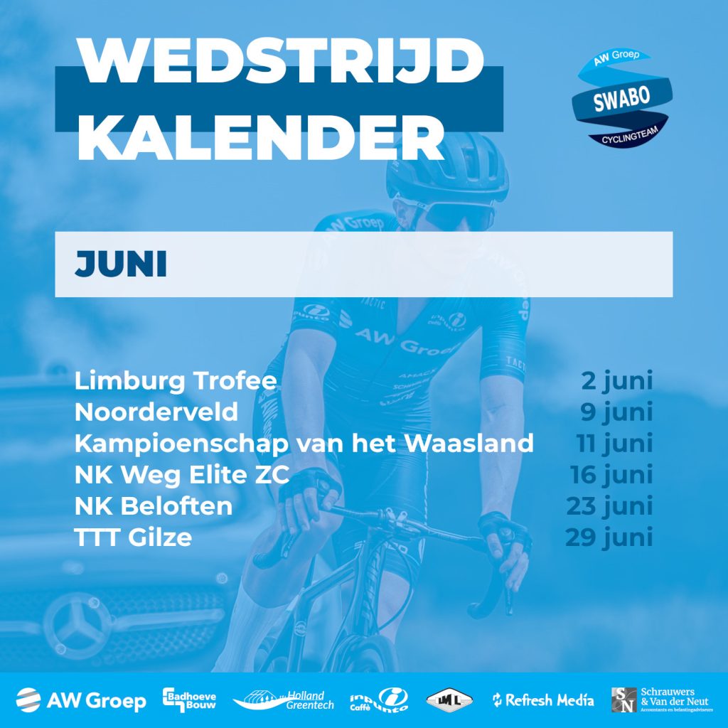 WEDSTRIJD KALENDER JUNI