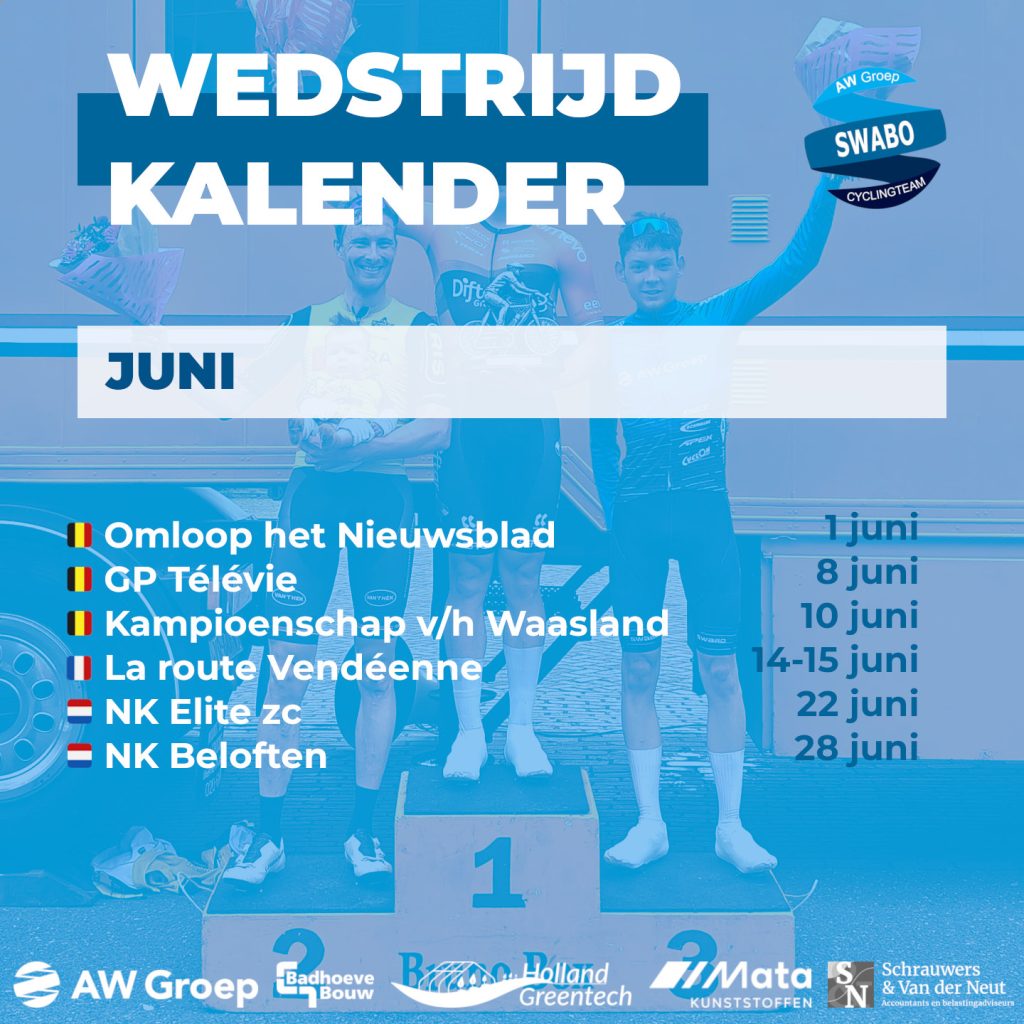 WEDSTRIJD KALENDER JUNI