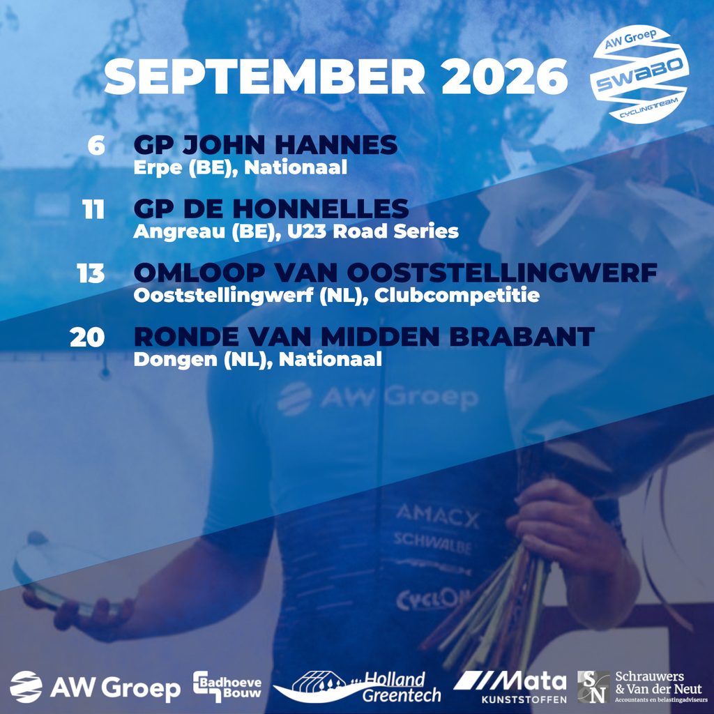 SEPTEMBER: ONZE LAATSTE KOERSMAAND VAN 2026